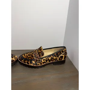Vince Camuto Leopard Calf Hair Lug‎ Sole Loafers Size 7 New Statement thumbnail 3