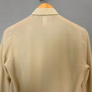 Vintage Nordstrom Silk‎ Blouse Cream Women Button-Up Long Sleeve Top Hong Kong thumbnail 5