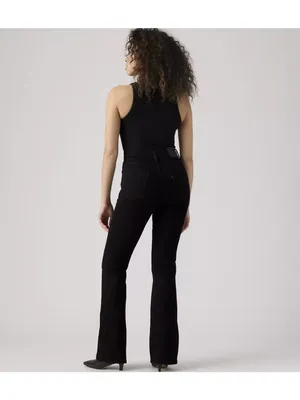 New Levi's 27x34 Premium 726 High Rise Flare Women's Jeans Midnight Gaze Black thumbnail 2