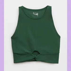 Aerie Green Twist Front Crop Top thumbnail 3