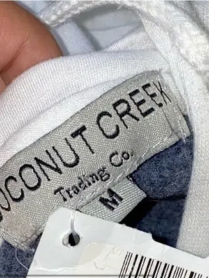 Coconut creek blue white hoodie sweatshirt thumbnail 2
