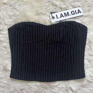 I.AM.GIA Top Briette Corset Strapless Cropped Crop Top Black Sz S NWT New thumbnail 2