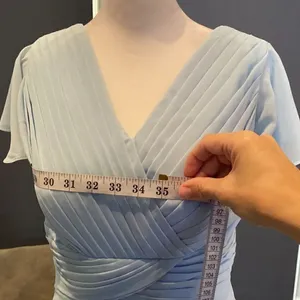 Women’s Blue Chiffon Full Length Bridesmaid Prom Party Dress Size 6 NWOT thumbnail 9