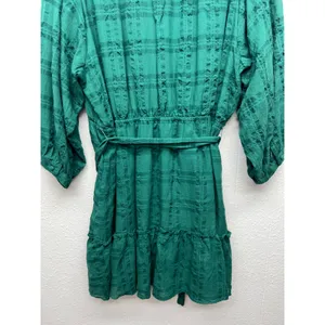 Lauren Conrad Puff Sleeve 1/2 Button Plaid Dress Womens XXL Brunch Party Event thumbnail 10