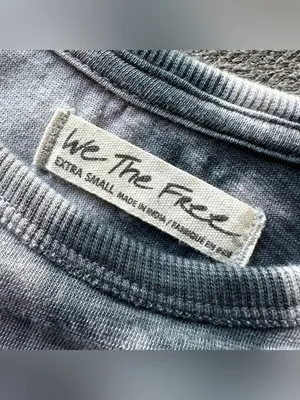 Free People Riptide Gray Tie Dye Short Sleeve Shirt XS thumbnail 5