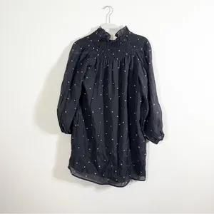 Tuckernuck Pomander Place Taylor Black White Polka Dot Mini Dress XS thumbnail 3