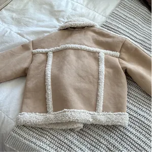 ZARA Women's Faux Shearling Double Faced Jacket (Light-camel)  thumbnail 10