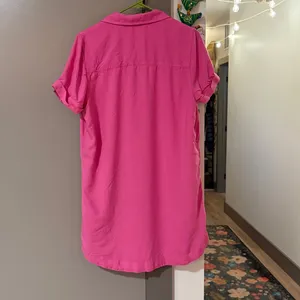 Vineyard Vines Bright Pink Button-Down Tshirt Dress thumbnail 5
