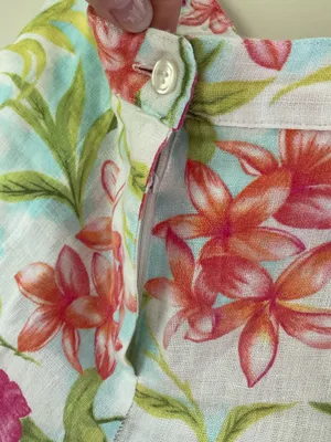 Dandy Worldwide Linen tropical capri pants Hawaiian pockets thumbnail 3