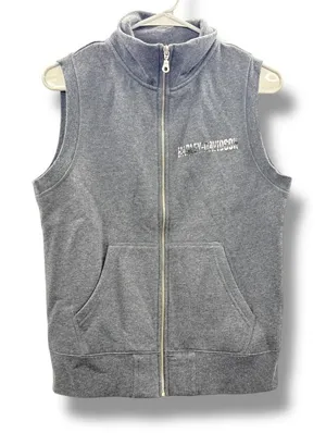 Harley-Davidson Zip Vest Women's Small Gray Logo Biker Casual Layering‎ thumbnail 1