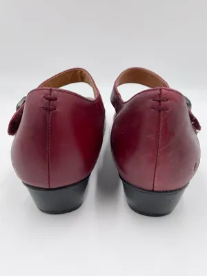 Taos Samba Mary Jane Shoes Women's Size 7 Deep Burgundy Red Low Heel Closed Toe thumbnail 10