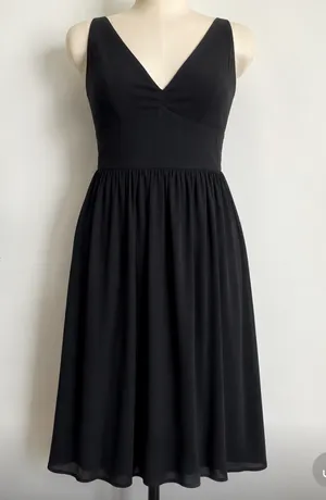 Black Silk Fit & Flare Dress J.crew (2) thumbnail 1