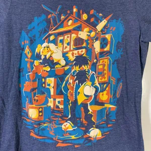 Eastward Fangamer Graphic T-Shirt Womens XS Heather‎ Navy Blue John Sam Pixpil thumbnail 3