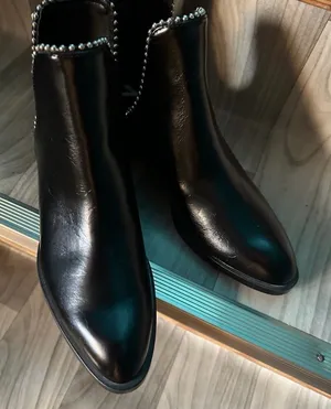 Black Leather Ankle Boots thumbnail 1