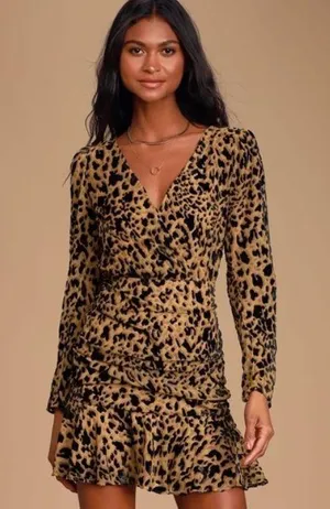 ASTR Cheeta Print Dress thumbnail 3