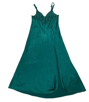 Victoria’s Secret Gold Label Lace Satin Gown - Green - Large thumbnail 2