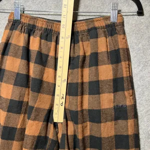 Skims Lounge Pants XXS Brown Black Buffalo Plaid‎ Cotton Pajama Bottoms Sleep thumbnail 5
