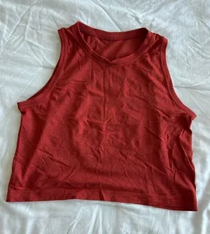Lululemon Women’s Orange Sleeveless Crop Tank Top thumbnail 1