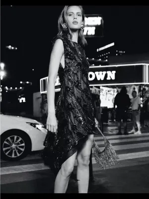 Zara‎ sequin asymmetric dress thumbnail 3
