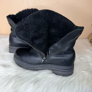 Avellini Leather Faux Fur Convertible Ankle Moto Boots Size 41/US 9.5 thumbnail 11