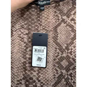 GUESS Women Brown Snake Print Mesh Mock Neck Long Sleeve Bodycon Dress L NWT thumbnail 9