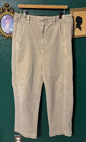 Madewell Tapered Denim Trousers Tan Sz 30 thumbnail 1