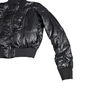 Alo‎ Off Duty Black Women's Bomber Jacket Size: S thumbnail 3