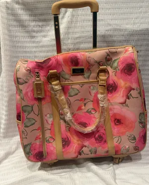 Caroline Hill NEW W TAGS Gi Gi. Hill pink floral spinner wheeled rolling carry on weekender bag thumbnail 1