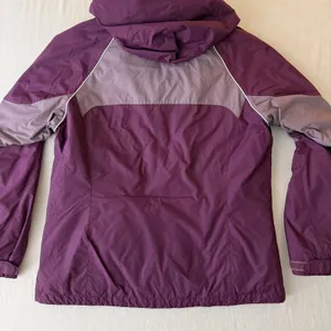 Columbia Interchange Jacket Womens Large Purple Hooded 3-in-1 Ski Hiking Shell thumbnail 4