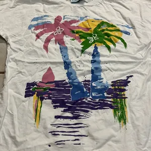 Village Fair Vintage SZ Large Women Shirt Palm Trees thumbnail 2