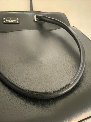 Kate Spade New York Maeve Grove Street Black Leather Tote Bag Purse thumbnail 8