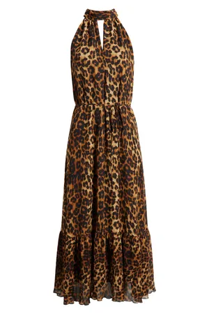 Sam Edelman Leopard Print High Neck Sleeveless Dress thumbnail 5