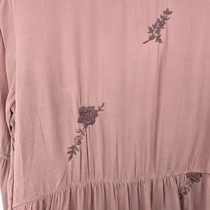 American Eagle Pullover Embroidered Mauve Boho Dress size Medium thumbnail 9