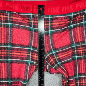 PINK Victoria's‎ Secret Plaid Pajama Set Women Large Top and Pants Christmas thumbnail 11