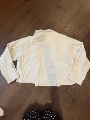 Altar'd State Off White Cropped Trucker Corduroy Jacket Large - C66-004 thumbnail 11