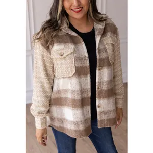 EUC Womens SOUTHERN GRACE timeless tweed‎ shacket shirt button plaid size XL thumbnail 2