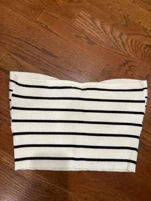 Women’s tube top striped White Size L thumbnail 4