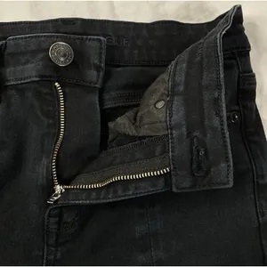 American Eagle‎ Flare Jeans Women Black Front Seam Split Hem High Waisted Sz 4 thumbnail 7