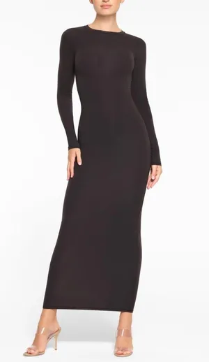 SKIMS Crew Neck Long Sleeve Dress thumbnail 1