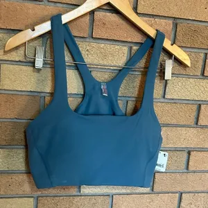NWT Free People Movement Never Better Square Neck Sports Bra Misty Blue Size L thumbnail 4