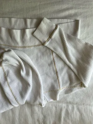 Urban Outfitters cropped waffle pullover thumbnail 3