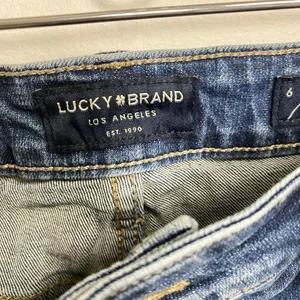 Lucky Brand Blue Jean Shorts The Roll Up Womens 6/28 Mid Rise Regular Wash Denim thumbnail 7