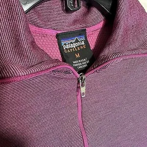 Patagonia Womens Capilene Pink Quarter Zip Pullover Medium‎ thumbnail 2