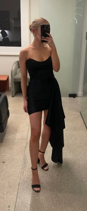 Katie May Chasing Dawn Strapless Black Mini Dress thumbnail 1