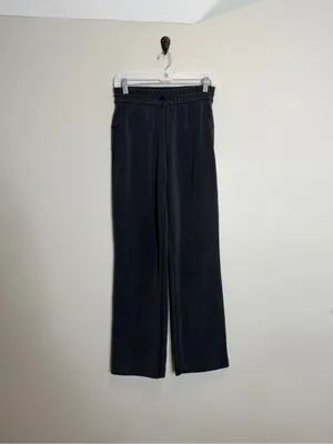 Lululemon Softstreme High Rise Pants Womens 4 Black Wide Leg Lounge Casual thumbnail 3
