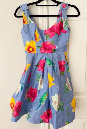 Anthropologie Maeve Scoop-Neck Printed Mini Dress, Size XXS thumbnail 6