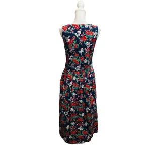 Vintage 80's‎ 90's Bryn Connelly 8 Floral Doilie Floral Print Cottage core Dress thumbnail 6