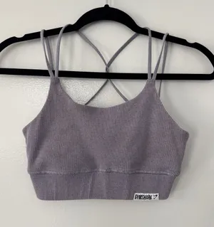 Gymshark Workout Sports Bra Ribbed Fair Condition Signs of Wear Gym Yoga thumbnail 1