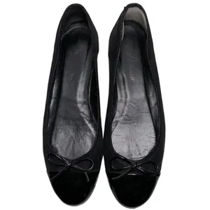 Delman New York Women’s Size 7 Black Metallic Patent Toe Brook Ballet Flats thumbnail 3