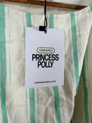 New princess polly Lewisa Stripe Sleeveless Maxi Dress in cream green size 10 thumbnail 6